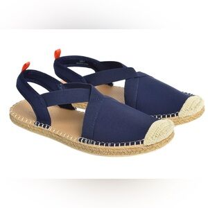 NWT Seastar Beachwear Womens Seafarer Slingback Water Shoes In Dark Navy Size 9